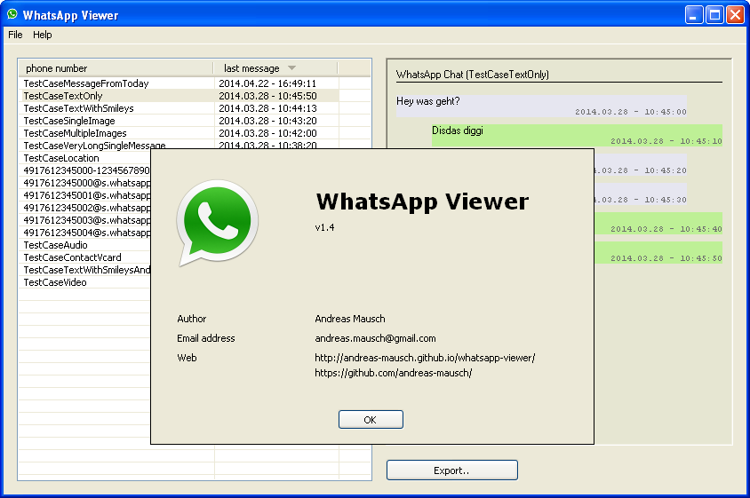 WhatsApp Viewer file extensions