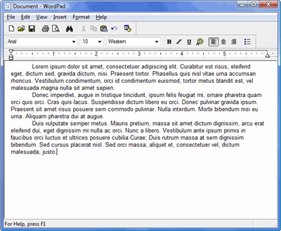 Microsoft wordpad  