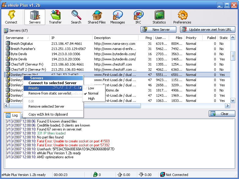 eMule Plus works with the
