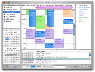 ICal works with the following