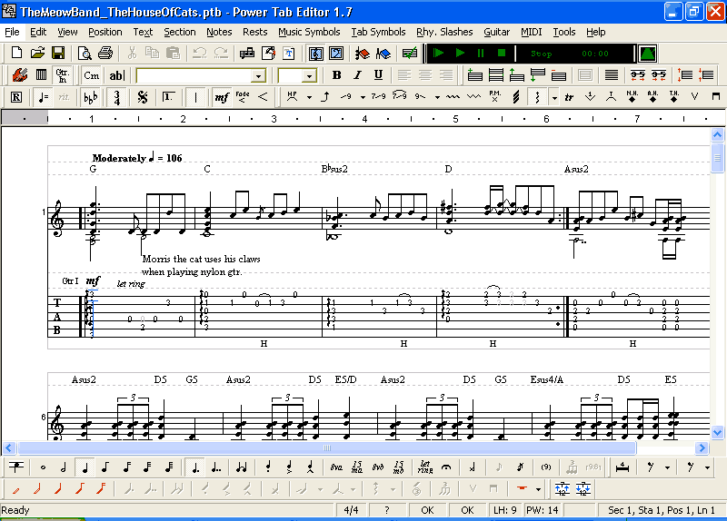 guitar tabs sheets. (aka guitar tabass tab).