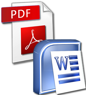 PDF to DOC icons