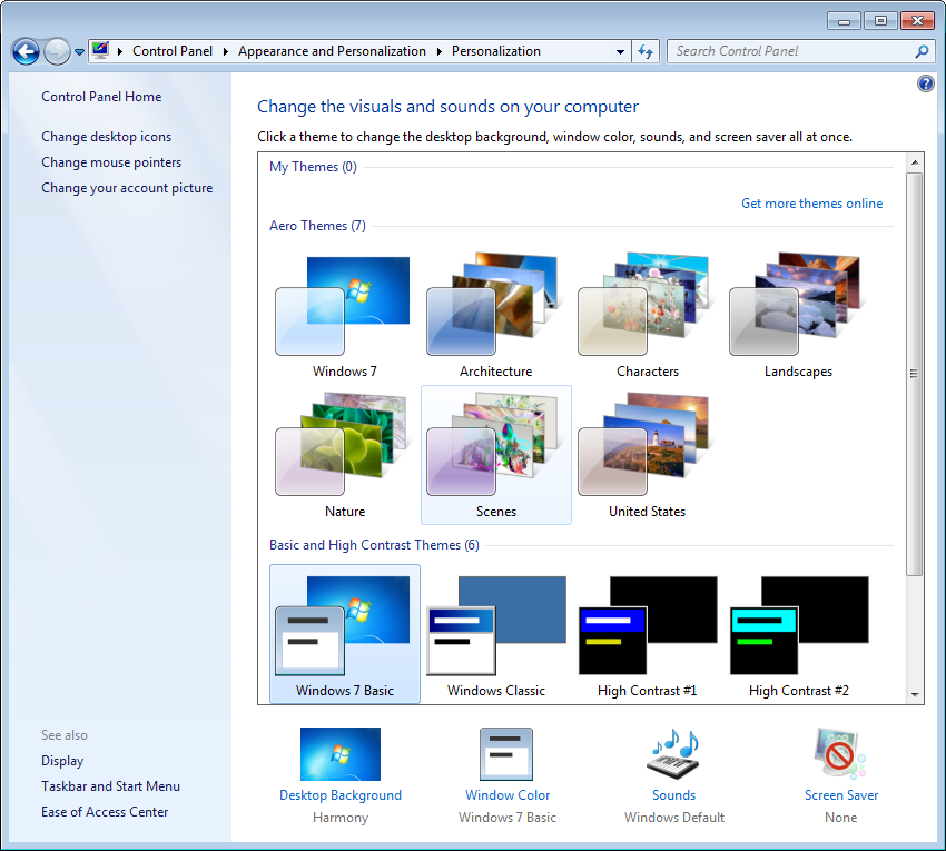 windows 7 personalization themes free download