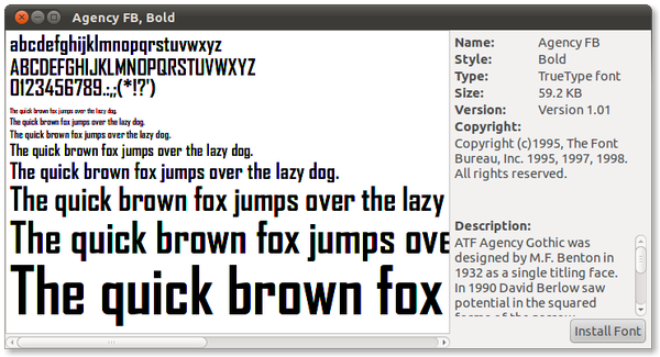 Gnome Font Manager