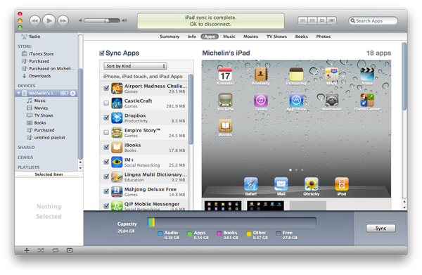 Apple iTunes menu apps