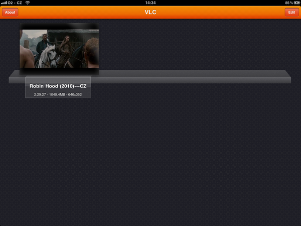 VLC Media Player for iPad library