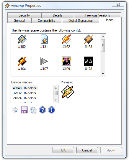 IconViewer window