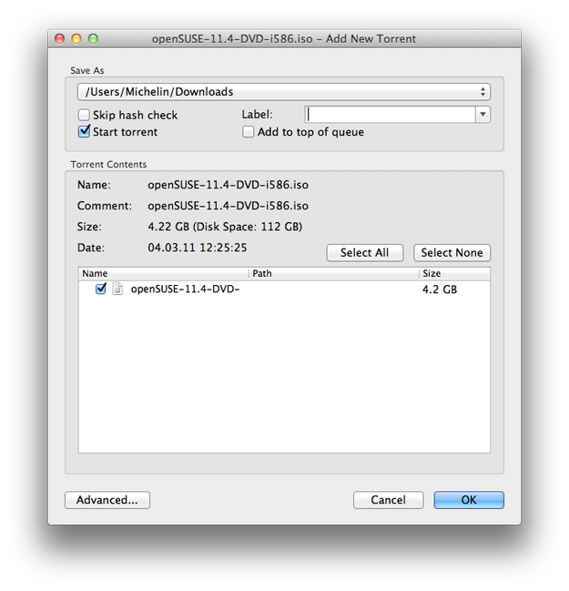 uTorrent download settings