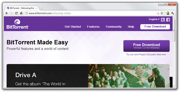 BitTorrent download website