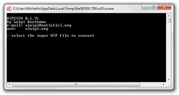 UIF2ISO command line utility