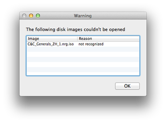Apple DiskImageMounter error log