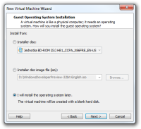 Step 2 of making of new virtual machine in VMware.