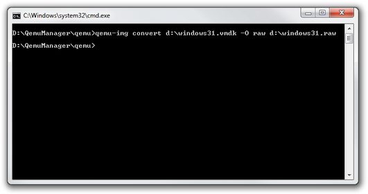 Windows command line qemu-img