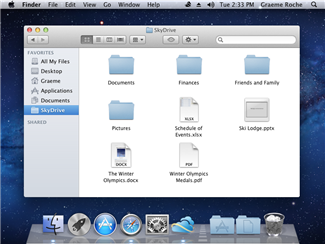 SkyDrive for Mac screenshot.