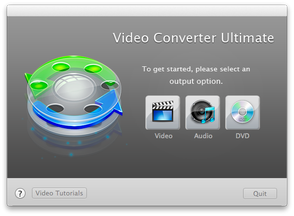Video Converter Ultimate for Mac welcome options