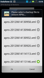 apn backup restore select backup