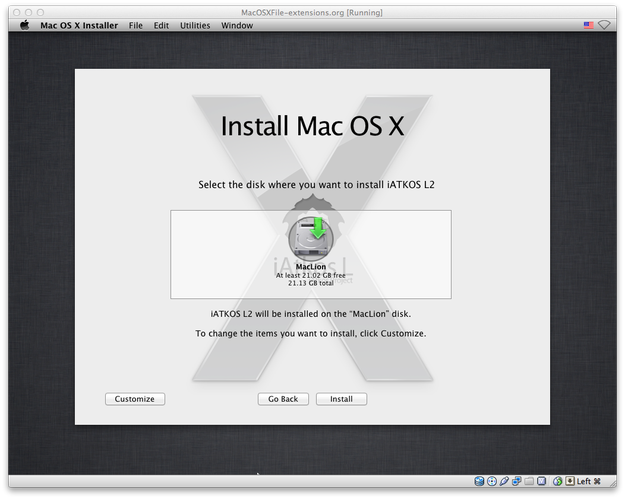 Mac OS X select installation partition