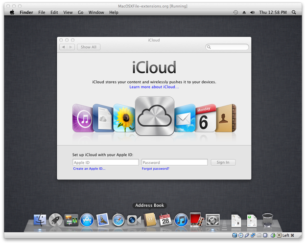 Mac OS X Lion installed in the VirtualBox
