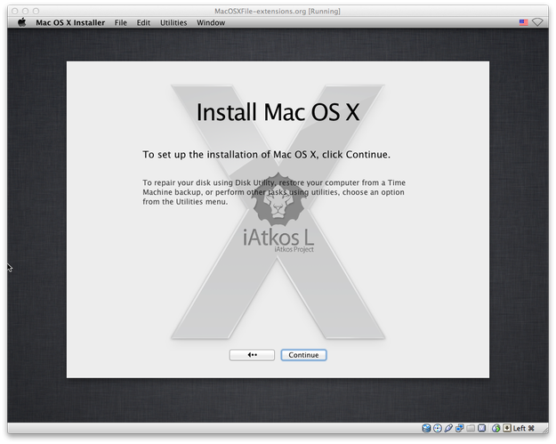 Mac OS X installation
