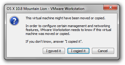 VMware Workstation warning