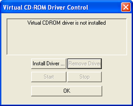 Virtual CDRom Control Panel install driver