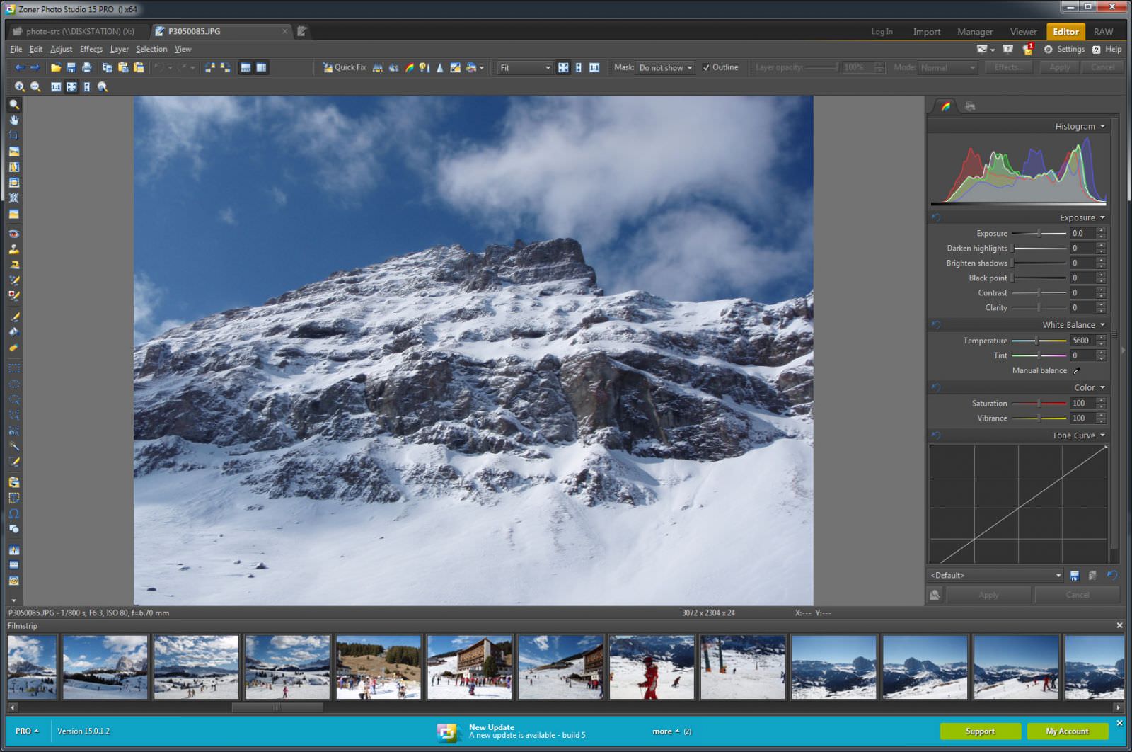 Zoner Photo Studio 15 software screenshot