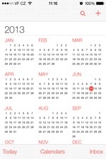 iOS 7 calendar app