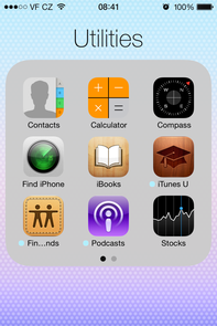 iOS 7 home screen folder