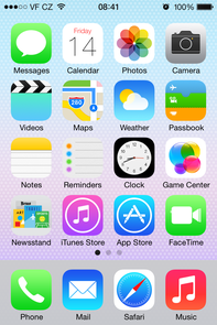 iOS 7 home screen