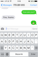 iOS 7 messages app