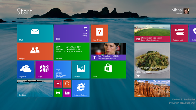 Windows 8.1 Blue Metro Wallpaper
