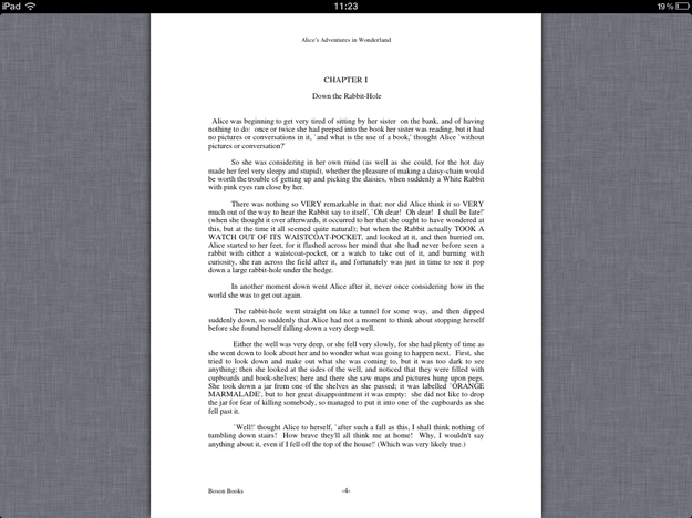 PDF in iBooks for iPad