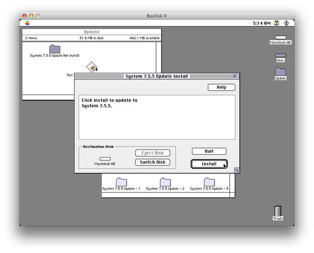 Mac OS 7 update 7.5.5 install
