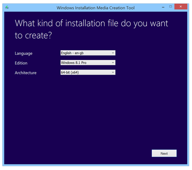Setup Windows 8 installation