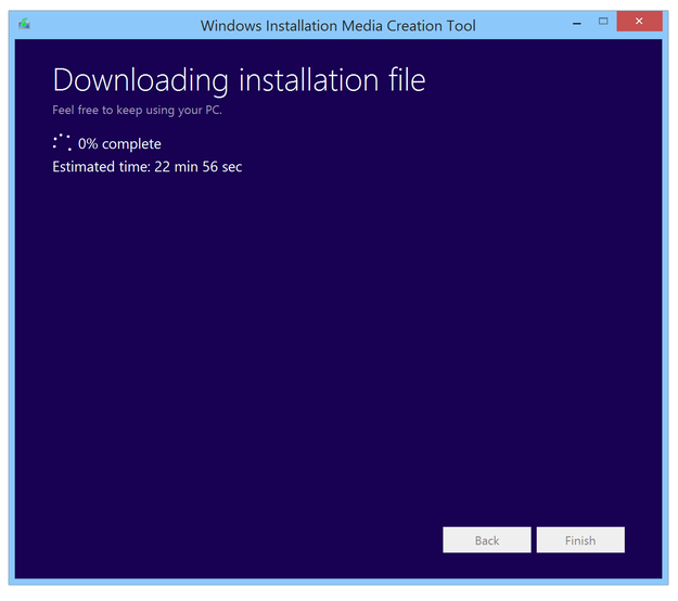 Downloading and creating Windows 8 installation image or flash drive