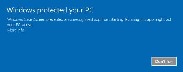 Windows 10 Warning