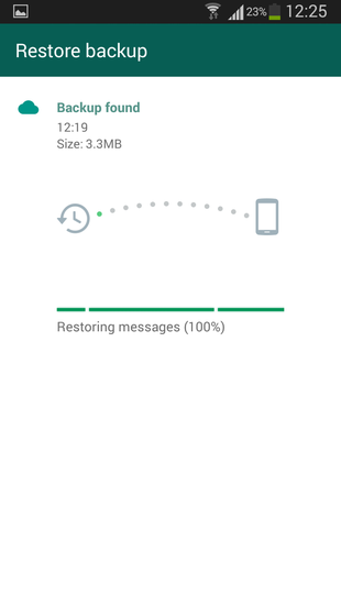 WhatsApp for Android restore old backups