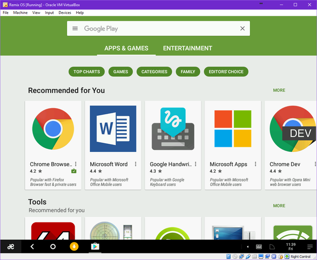 Google Play Store in Remix OS