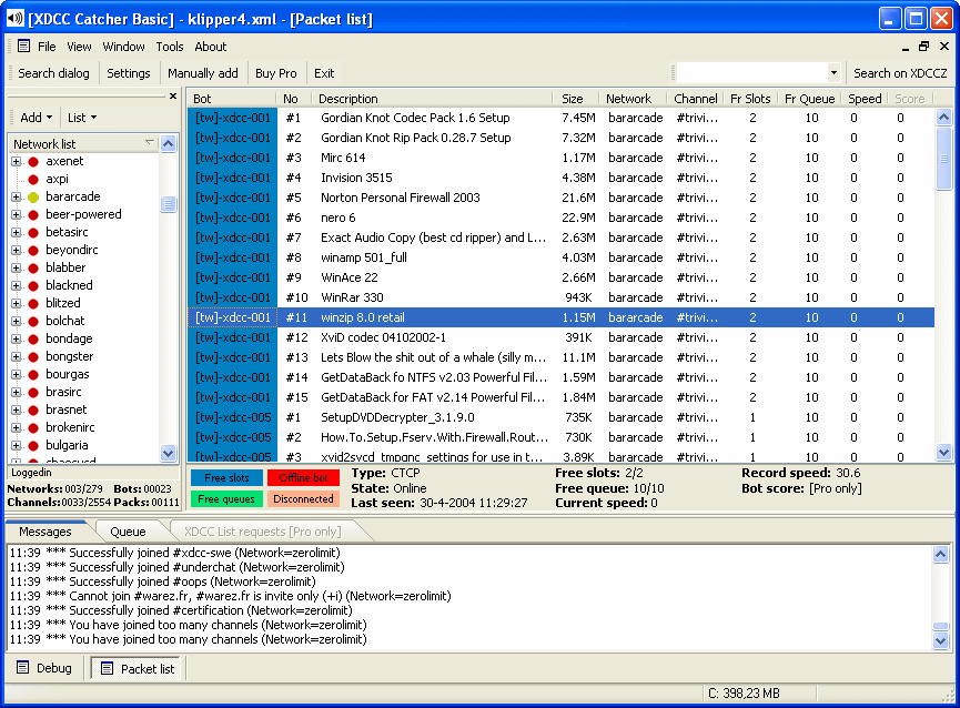 XDCC Catcher picture or screenshot
