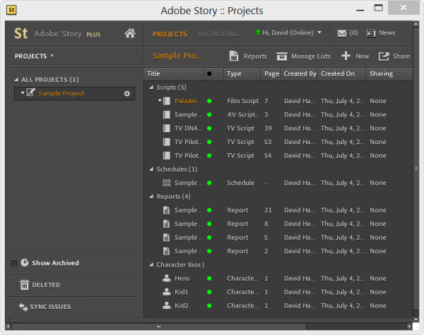 Adobe Story picture
