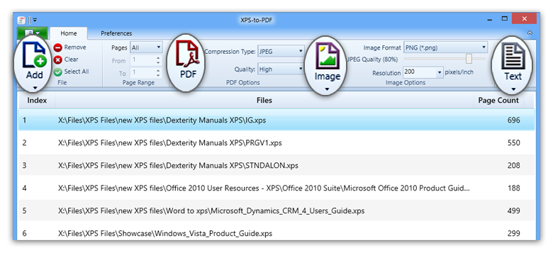 how to open xps file in pdf