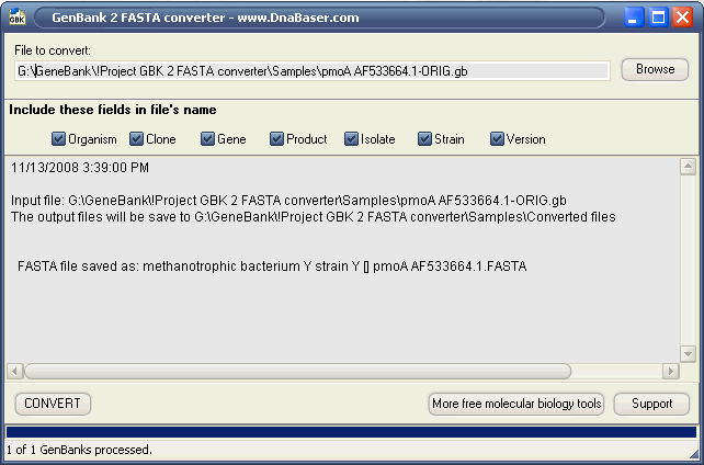 GenBank to FASTA converter picture or screenshot