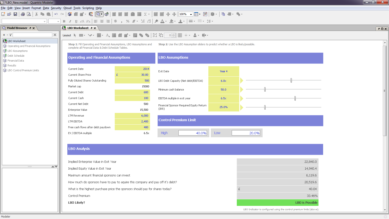 Quantrix Modeler picture or screenshot