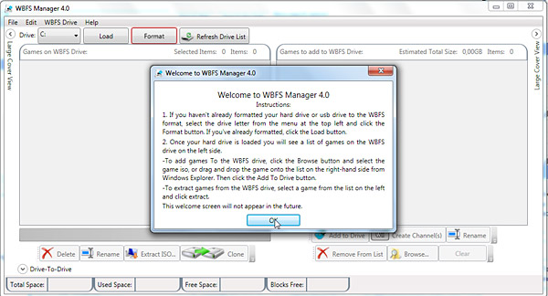 WBFS Manager picture or screenshot