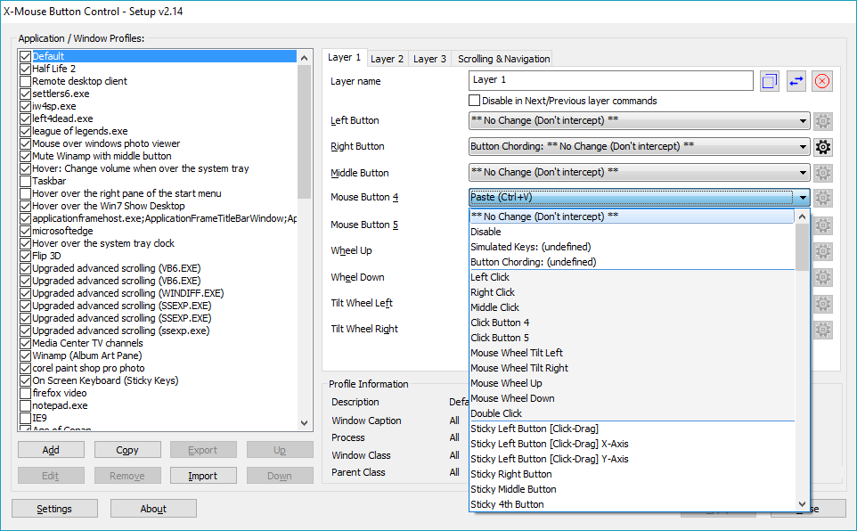 X mouse button Drivers Windows 7