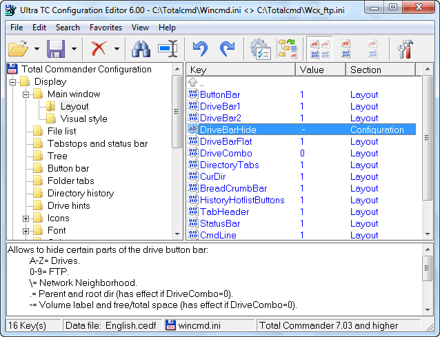 TC Configuration Editor picture or screenshot