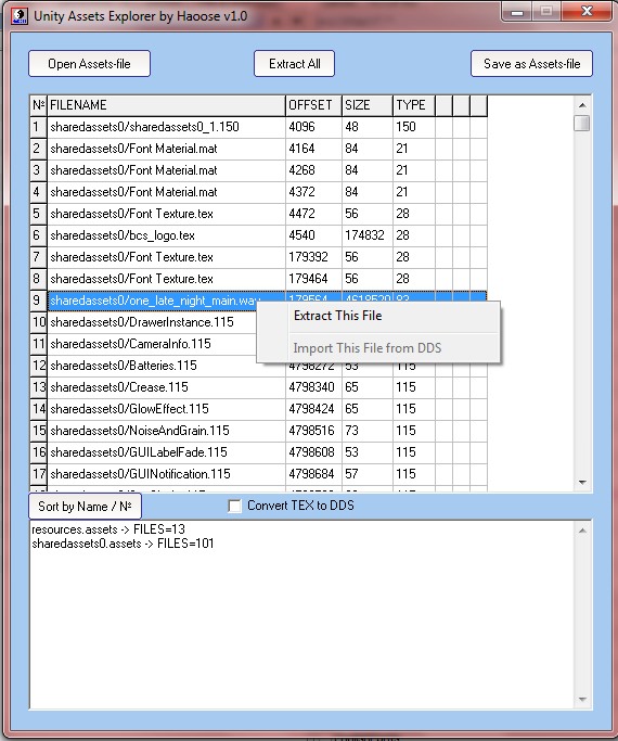 Unity Assets Explorer picture or screenshot