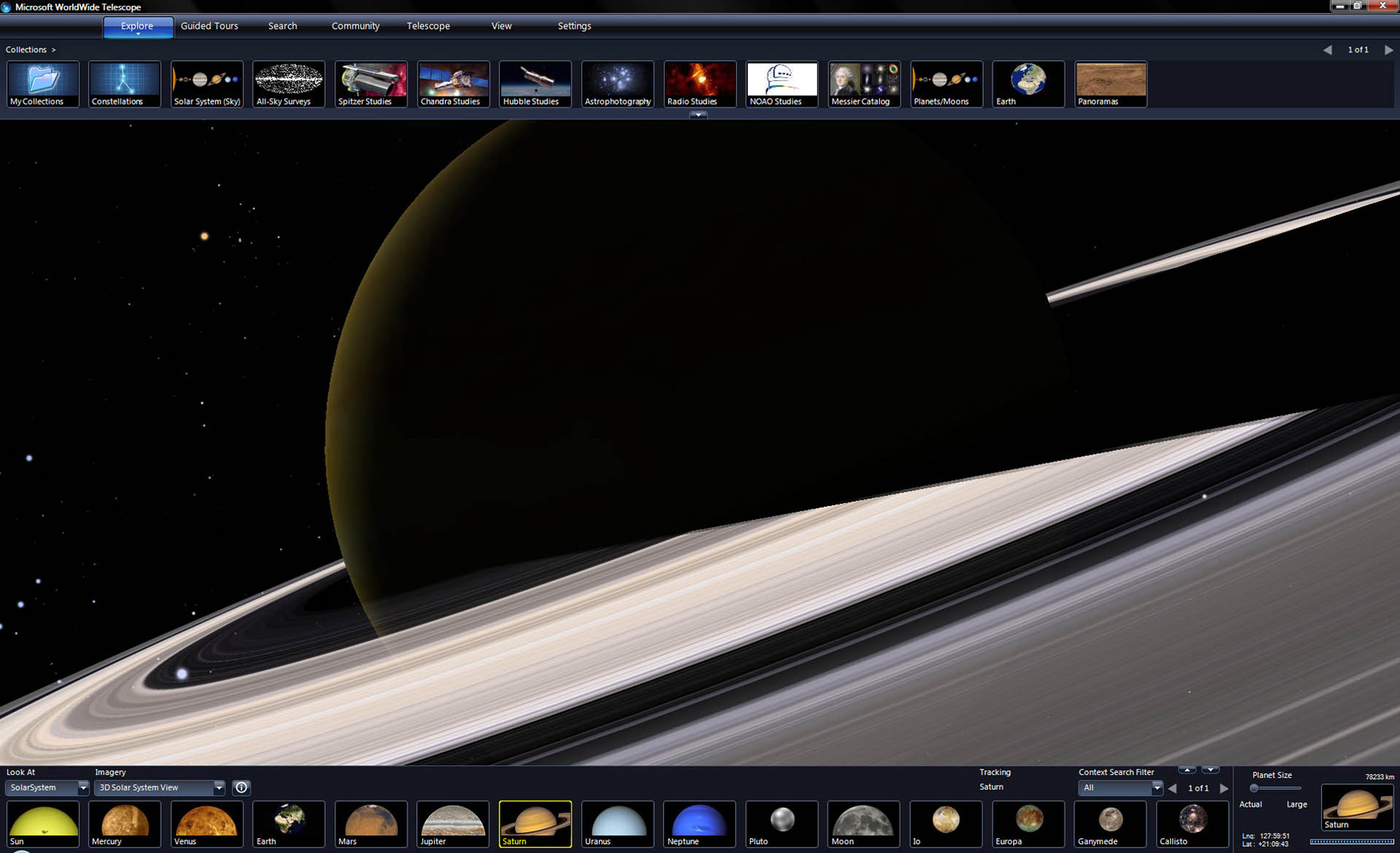 WorldWide Telescope picture or screenshot