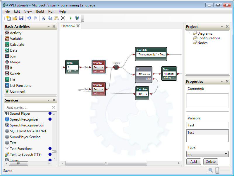 Microsoft Visual Programming Language picture or screenshot