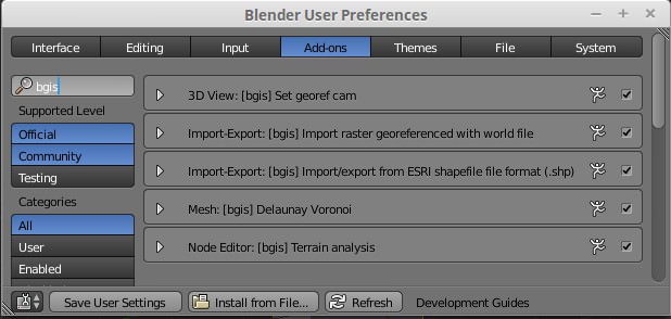 Blender GIS picture or screenshot